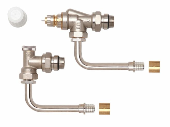 Kit hydrocâblé HC-RE 75 mm PER 12 à sertir RA-IN équerre inversé + RLV-S avec coude orientable 013G2326 - DANFOSS neuf